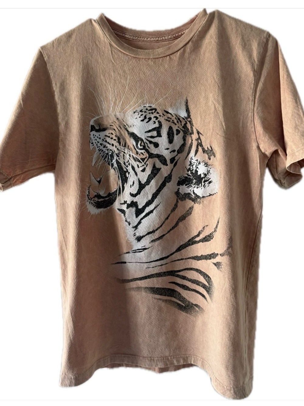 Lotus Fashion Women Graphic Tiger Tee - Peach